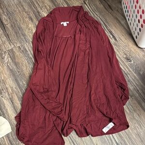 Flowy Burgundy Cardigan